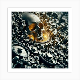 Skull Of Metal Art Print