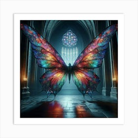 Butterfly In A Church Art Print