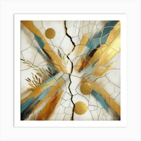 Gold And Blue Art Print