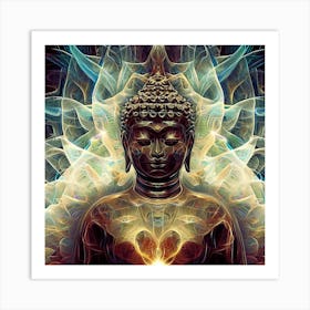 Fractal Buddha 1 Art Print