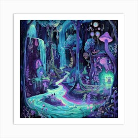 Psychedelic Forest 10 Art Print