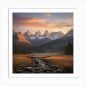 Sunrise In The Mountains art print Art Print