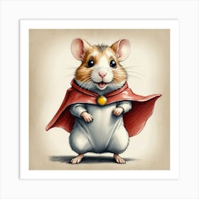 Super Hamster 10 Art Print