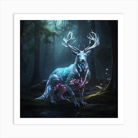 Deer In The Forest Art Print