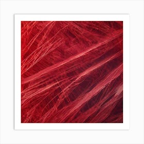 Red Fibers Art Print