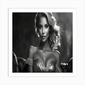 Beautiful Woman In A Dress Art Print