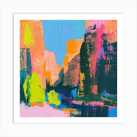 Colourful Abstract Zion National Park 2 Art Print