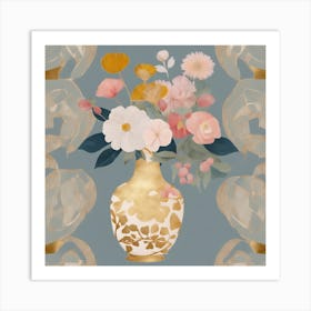 Gold Vase 1 Art Print