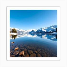 Lake - Lake Stock Videos & Royalty-Free Footage Art Print