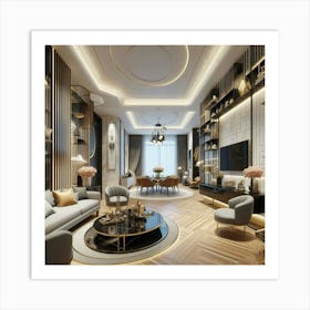 Modern Living Room 2 Art Print