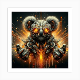 Robot Koala 2 Art Print