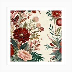 Floral Border Art Print