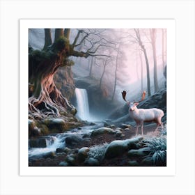 Deer In The Forest 10 Art Print