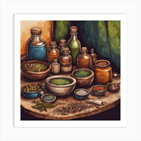 Traditional Indian Medicine 1 Art Print