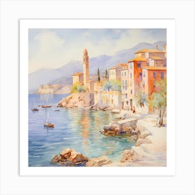 AI Enchanting Italian Coastal Art Print