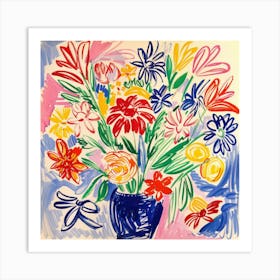 Floral Painting Matisse Style 4 Art Print