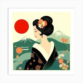 Geisha Woman 2 Art Print