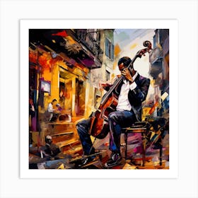 Cello Player Art Print