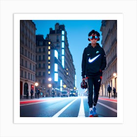 Nike Athlete In Paris Art Print