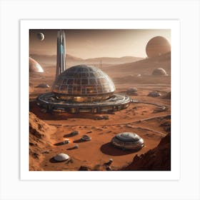 Alien City On Mars Art Print