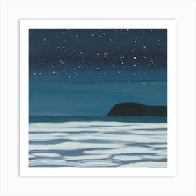 Landscape A Starry Night Art Print