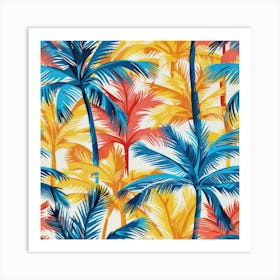 Tropical Palm Trees Art Print