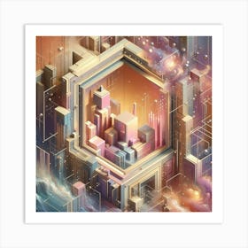 Futuristic Cityscape 1 Art Print