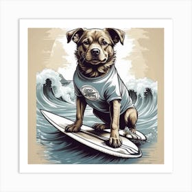 Surf Dog Art Print