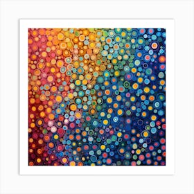 Abstract Circles By Person Art Print