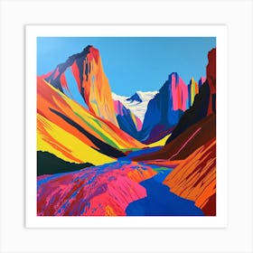 Colourful Abstract Los Glaciares National Park Argentina 1 Art Print