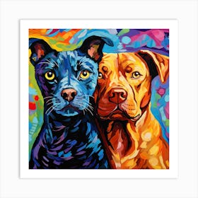 Two Dogs Art Print