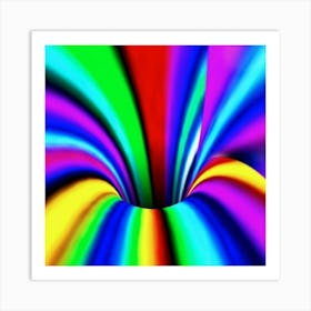 Abstract Rainbow Swirl Poster