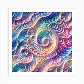 Abstract Fractal Art swirl pattern Art Print