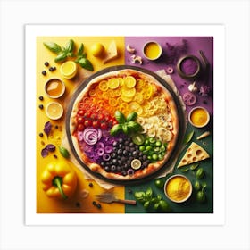 Rainbow Pizza Art Print