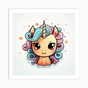 Cute Unicorn 52 Art Print