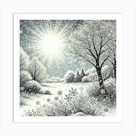 Snowy Landscape Art Print