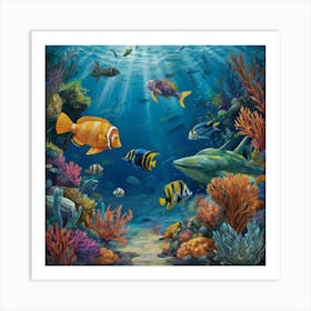 Under The Sea 1 Art Print