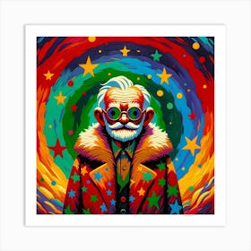 Old Man With Glasses Art Print