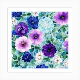 Purple Flowers 4 Art Print