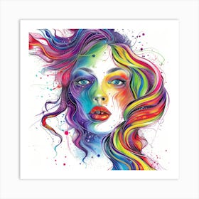 Rainbow Woman 2 Art Print