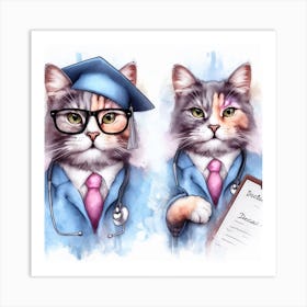 Doctor Cat 6 Art Print