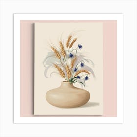 Wheat In A Vase 2 Art Print