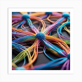 Colorful Network Of Wires 2 Art Print