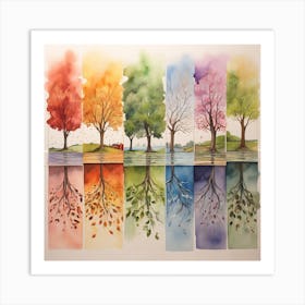 Autumn Trees Art Print