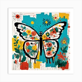 Playful Watercolour Butterfly IV Art Print