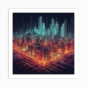 Futuristic Cityscape 24 Art Print