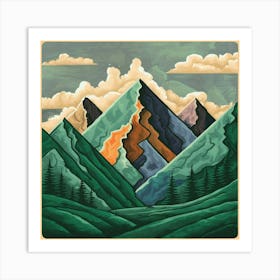 Mountain Range Art Print