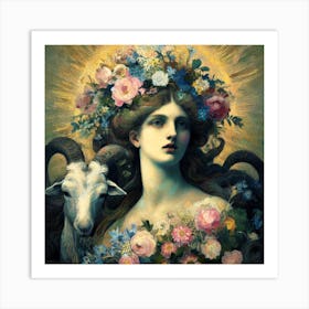 Aphrodite And The Goat Art Print