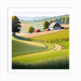 Farm Landscape 26 Art Print