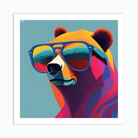 Bear In Sunglasses Art Print